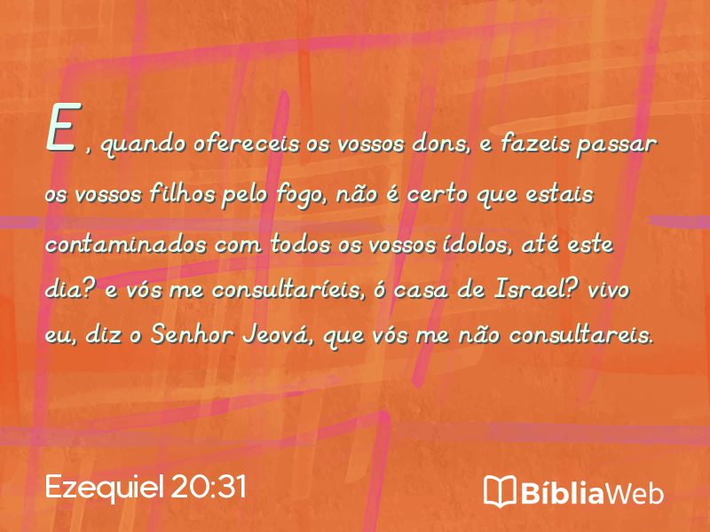 Ezequiel 20:31 em imagem para compartilhar