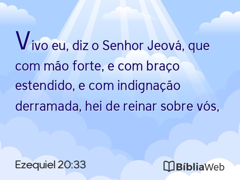 Ezequiel 20:33 em imagem para compartilhar