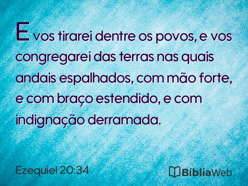 Ezequiel 20:34 em imagem para compartilhar