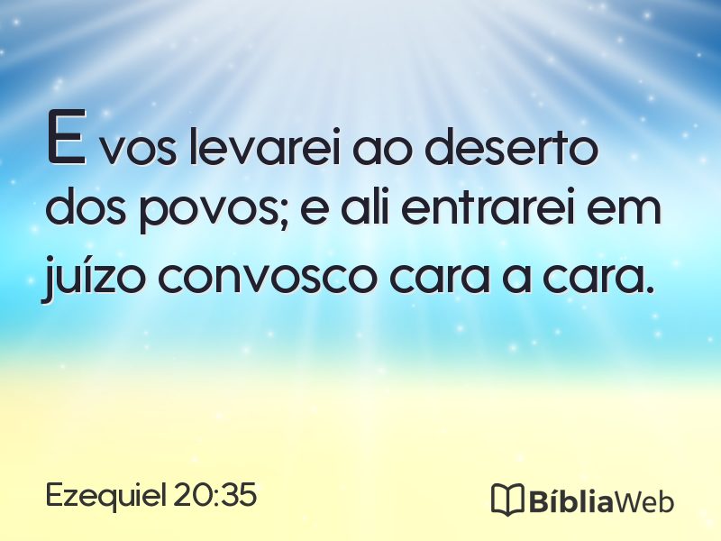 Ezequiel 20:35 em imagem para compartilhar