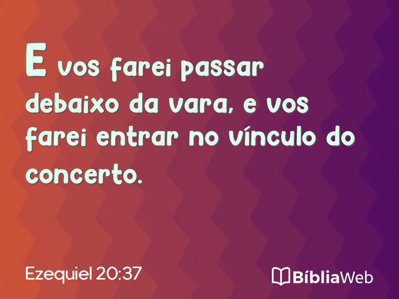 Ezequiel 20:37 em imagem para compartilhar