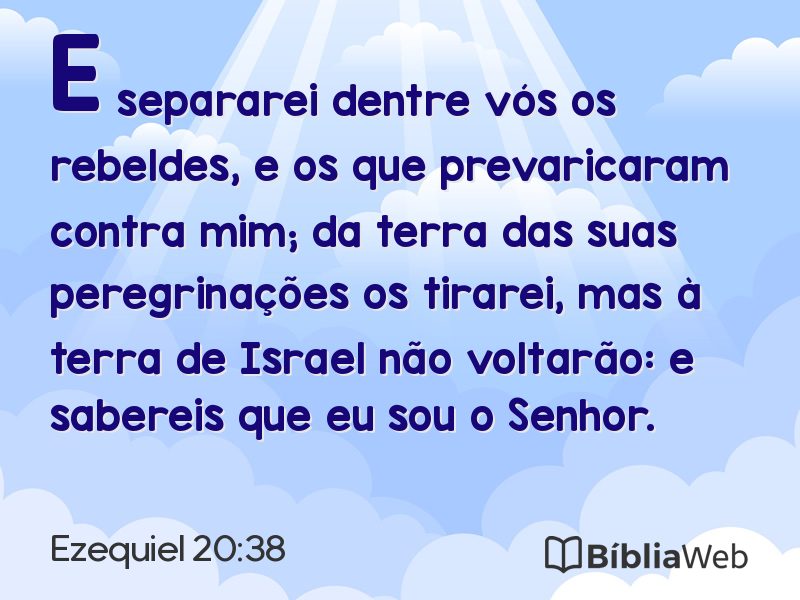 Ezequiel 20:38 em imagem para compartilhar