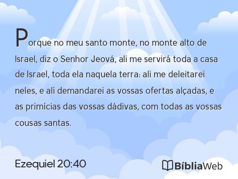 Ezequiel 20:40 em imagem para compartilhar