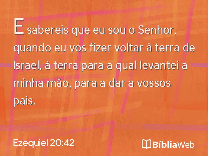 Ezequiel 20:42 em imagem para compartilhar