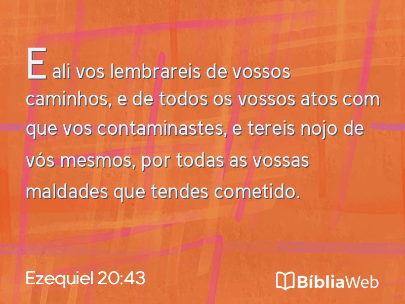 Ezequiel 20:43 em imagem para compartilhar