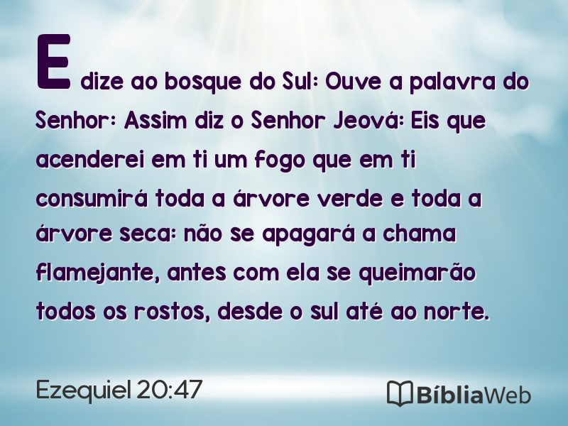 Ezequiel 20:47 em imagem para compartilhar