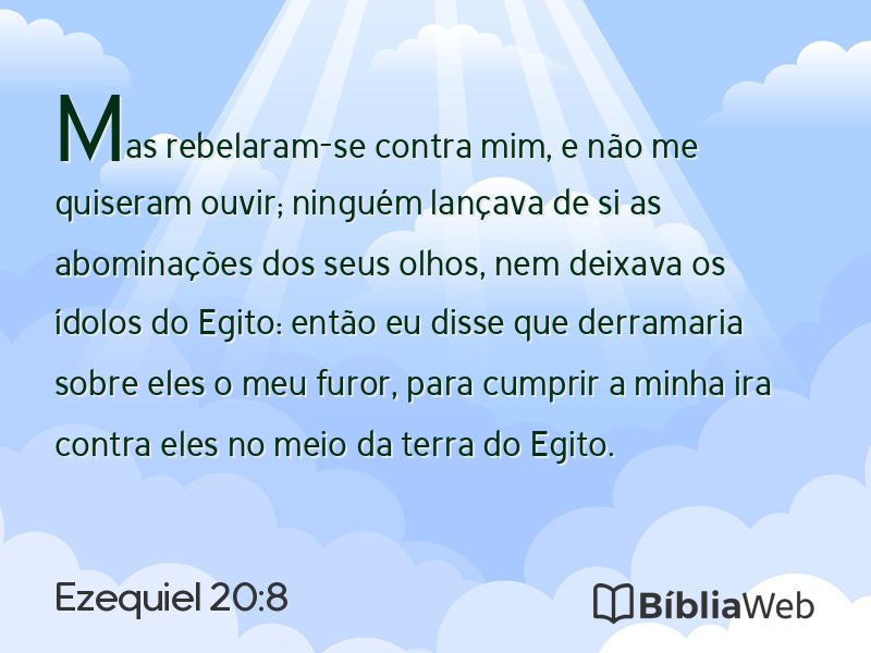 Ezequiel 20:8 em imagem para compartilhar