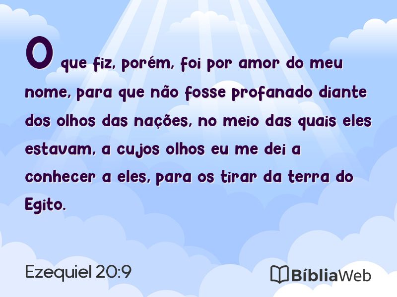 Ezequiel 20:9 em imagem para compartilhar