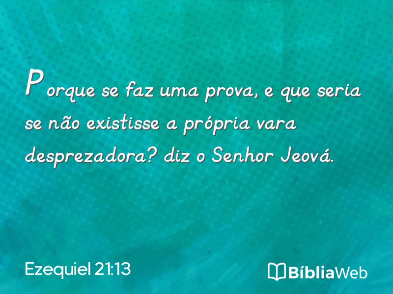 Ezequiel 21:13 em imagem para compartilhar