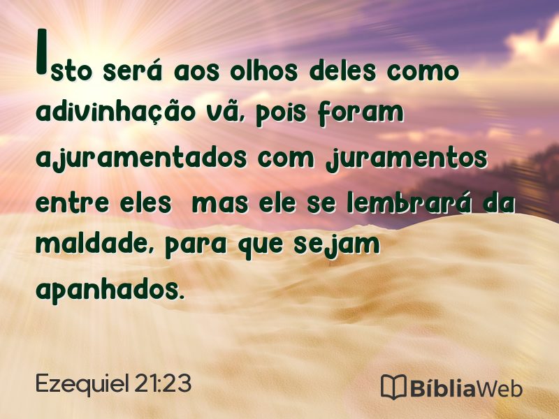 Ezequiel 21:23 em imagem para compartilhar