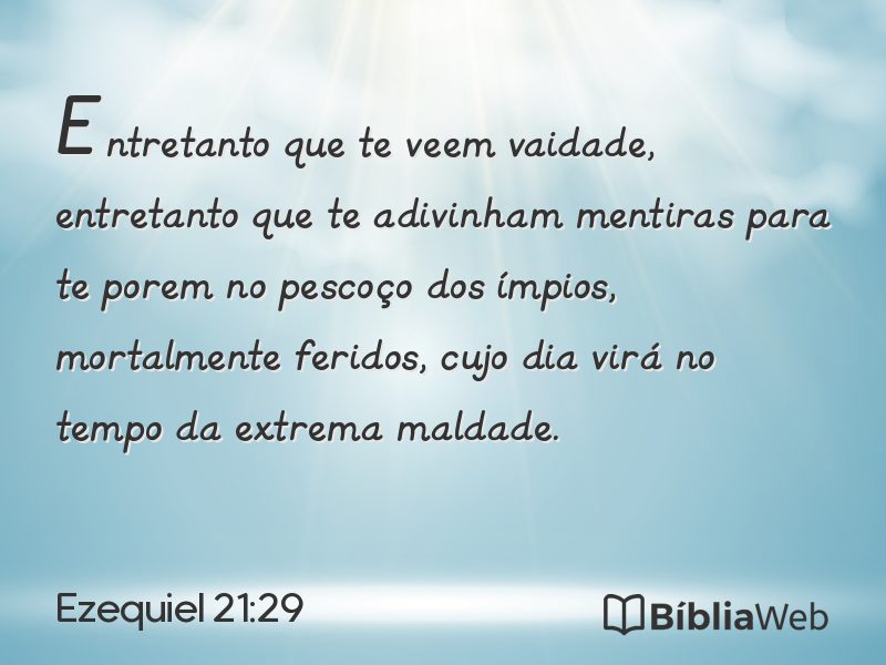 Ezequiel 21:29 em imagem para compartilhar