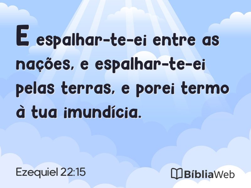 Ezequiel 22:15 em imagem para compartilhar