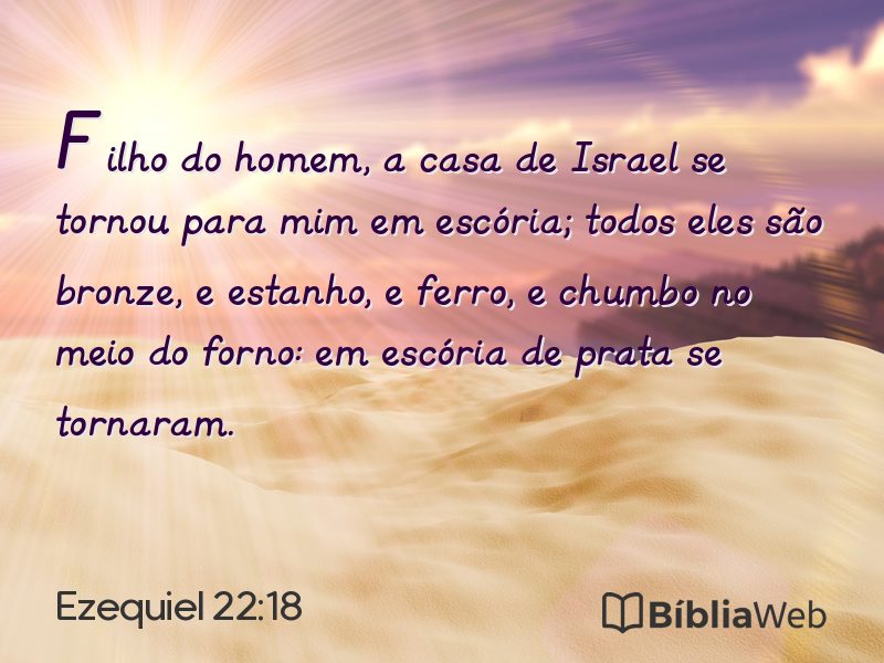 Ezequiel 22:18 em imagem para compartilhar