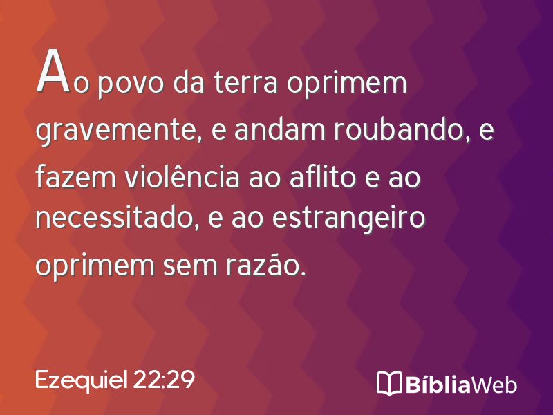 Ezequiel 22:29 em imagem para compartilhar