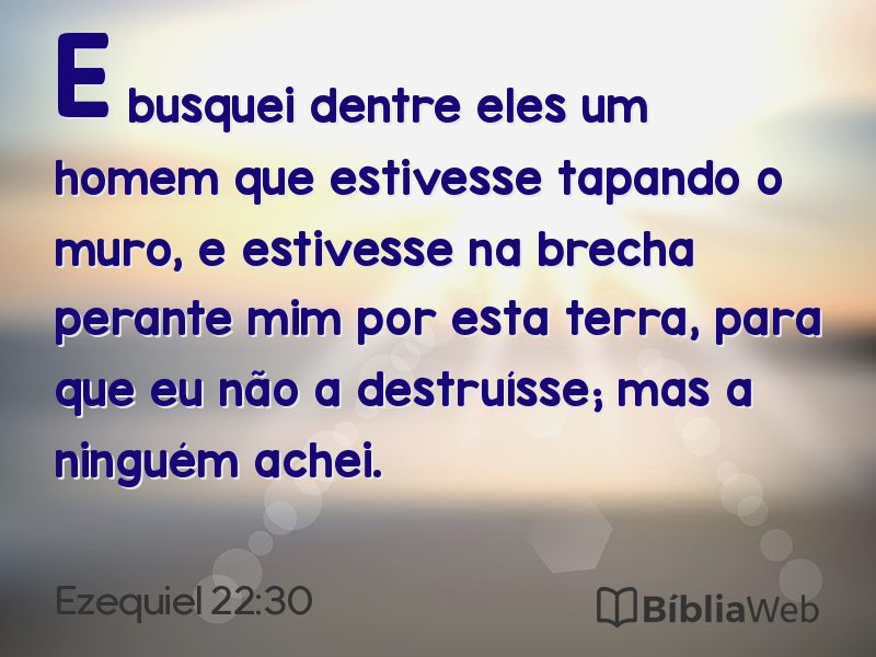 Ezequiel 22:30 em imagem para compartilhar