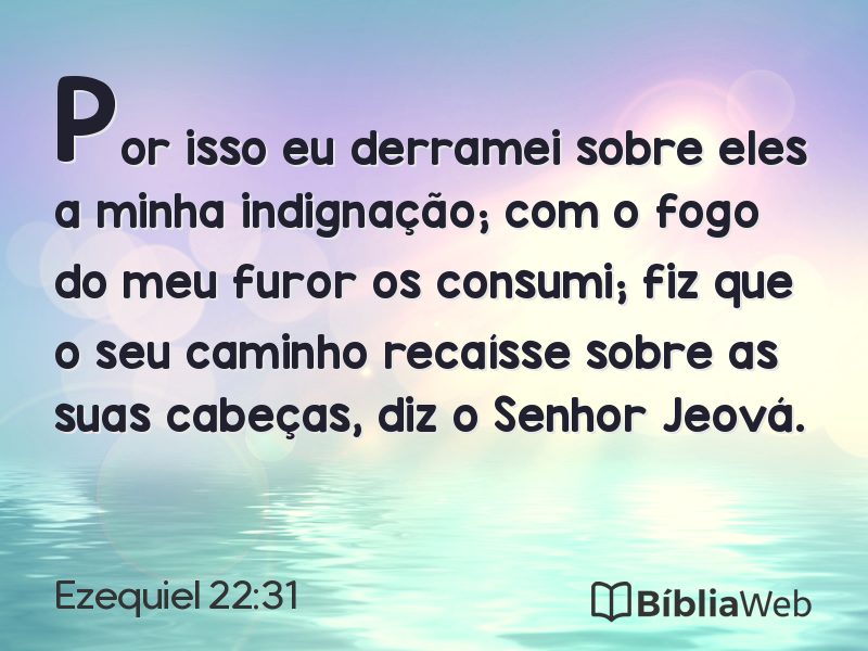 Ezequiel 22:31 em imagem para compartilhar