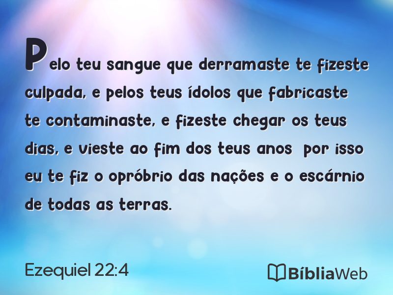Ezequiel 22:4 em imagem para compartilhar