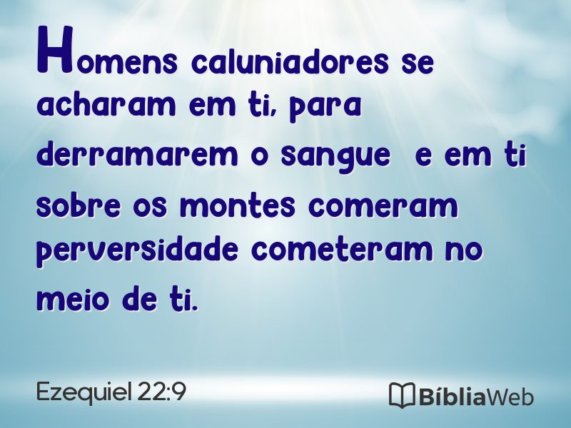 Ezequiel 22:9 em imagem para compartilhar