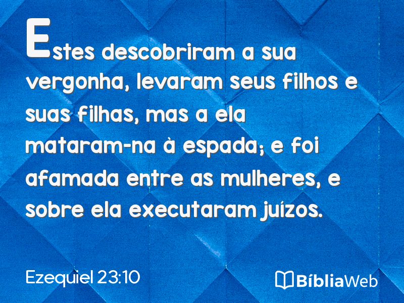 Ezequiel 23:10 em imagem para compartilhar