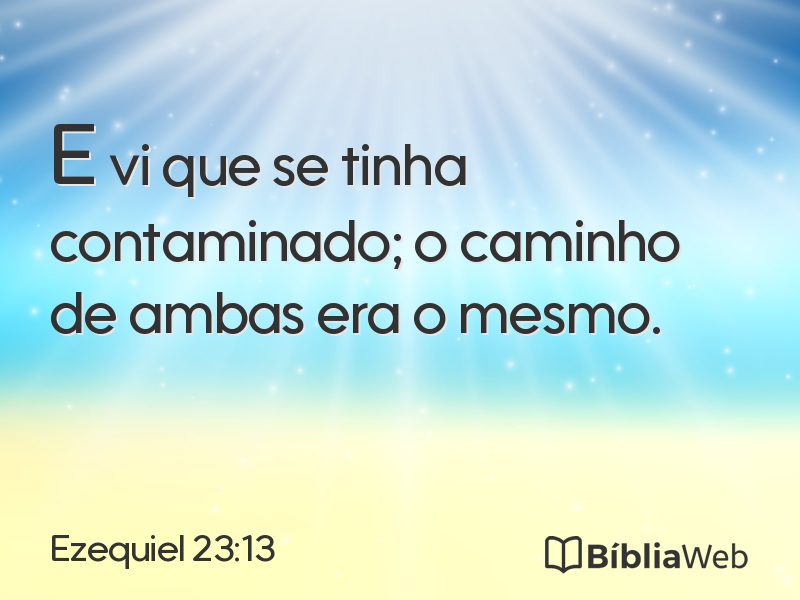 Ezequiel 23:13 em imagem para compartilhar