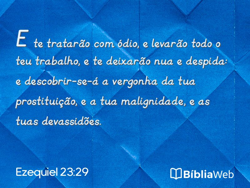 Ezequiel 23:29 em imagem para compartilhar