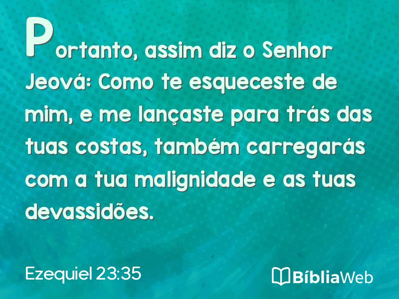 Ezequiel 23:35 em imagem para compartilhar