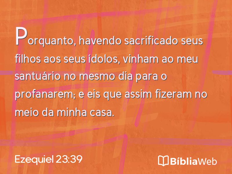 Ezequiel 23:39 em imagem para compartilhar