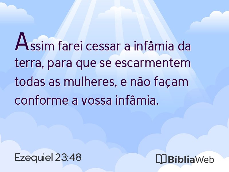 Ezequiel 23:48 em imagem para compartilhar