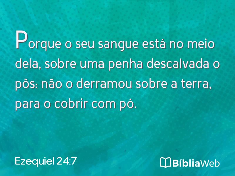 Ezequiel 24:7 em imagem para compartilhar