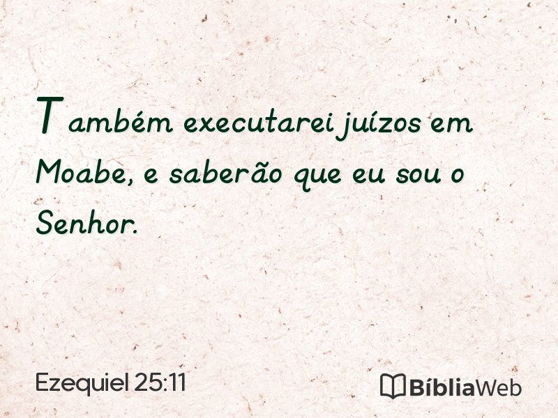 Ezequiel 25:11 em imagem para compartilhar