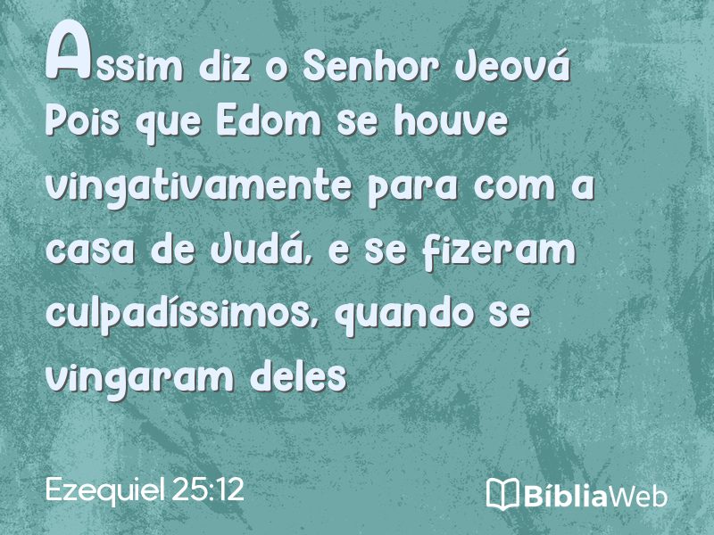 Ezequiel 25:12 em imagem para compartilhar