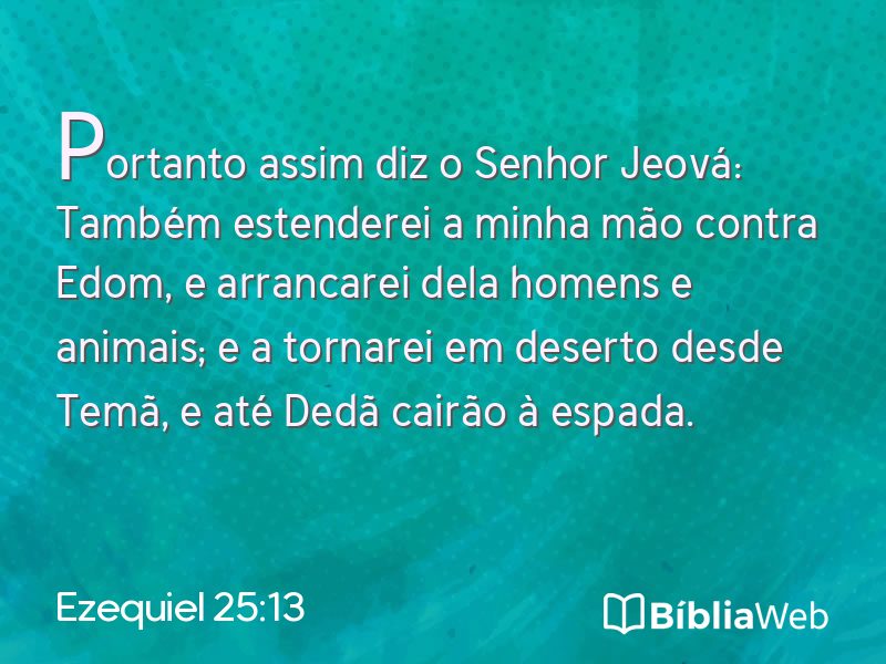 Ezequiel 25:13 em imagem para compartilhar