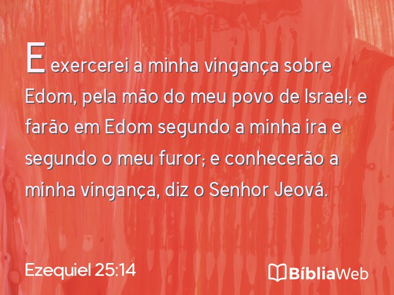 Ezequiel 25:14 em imagem para compartilhar