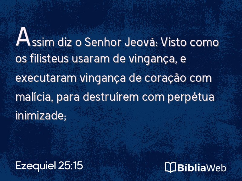 Ezequiel 25:15 em imagem para compartilhar