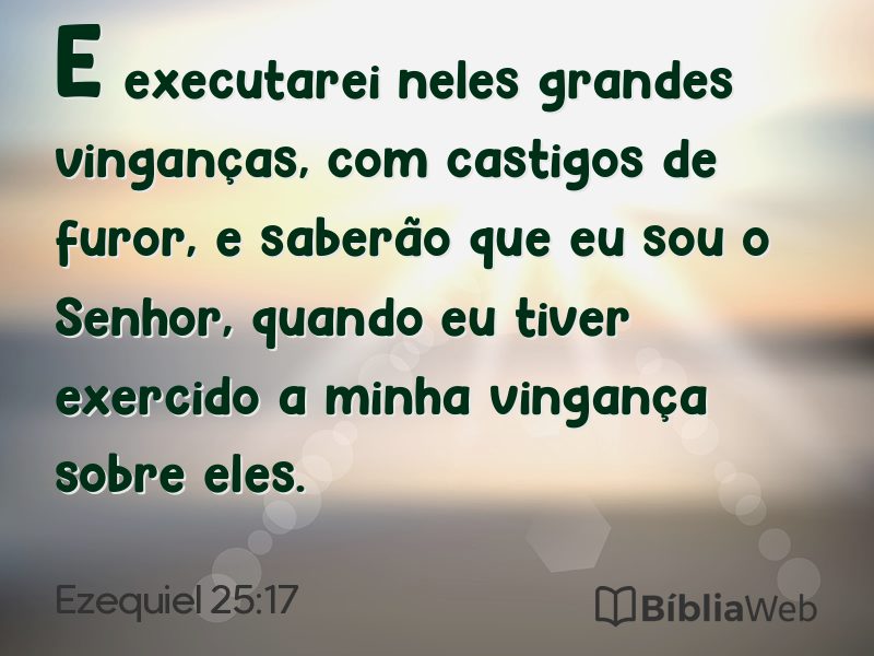 Ezequiel 25:17 em imagem para compartilhar
