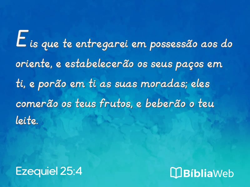 Ezequiel 25:4 em imagem para compartilhar