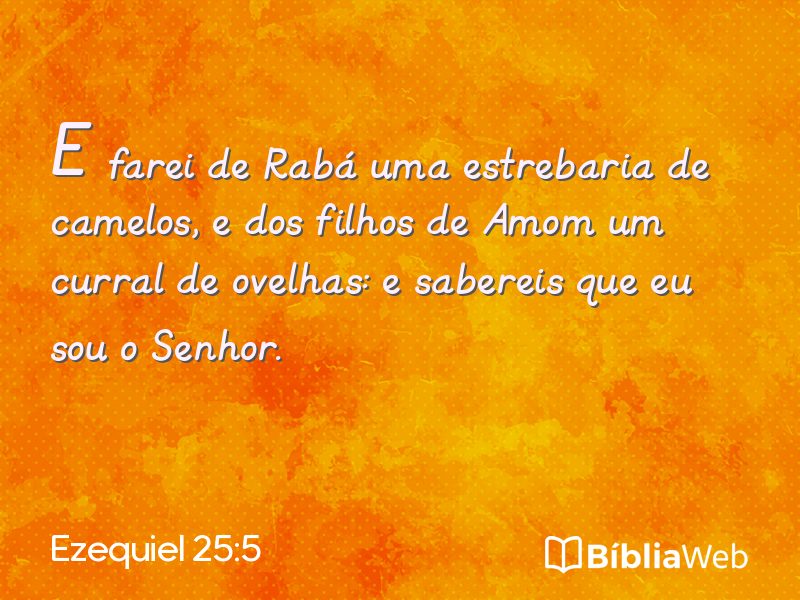 Ezequiel 25:5 em imagem para compartilhar
