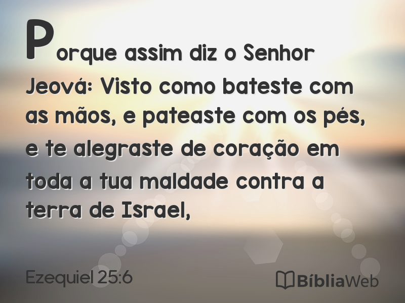 Ezequiel 25:6 em imagem para compartilhar