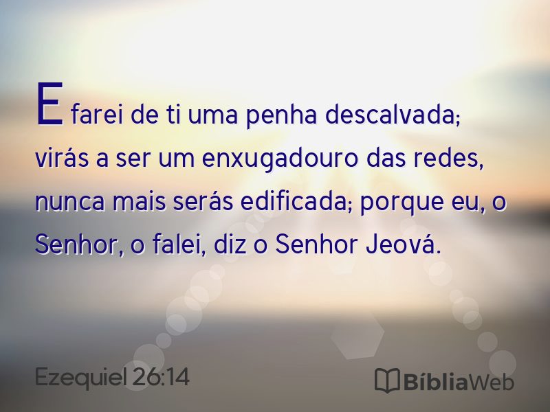 Ezequiel 26:14 em imagem para compartilhar