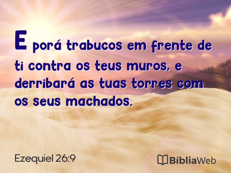 Ezequiel 26:9 em imagem para compartilhar