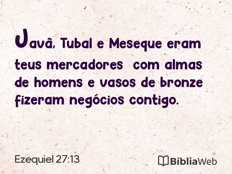 Ezequiel 27:13 em imagem para compartilhar