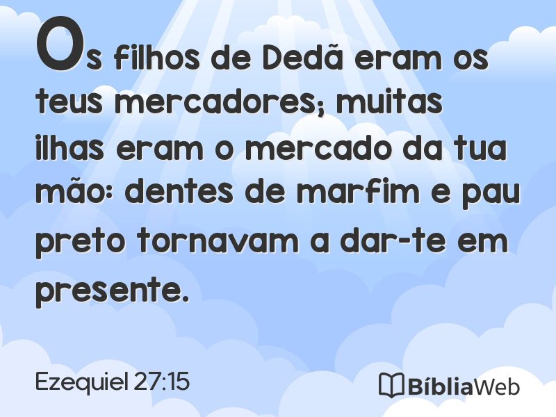Ezequiel 27:15 em imagem para compartilhar
