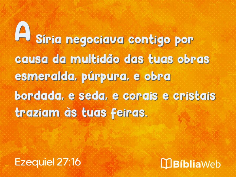 Ezequiel 27:16 em imagem para compartilhar