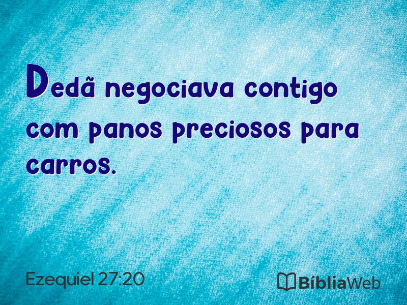 Ezequiel 27:20 em imagem para compartilhar