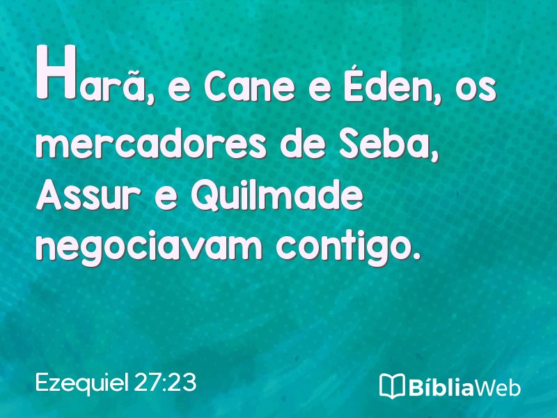 Ezequiel 27:23 em imagem para compartilhar