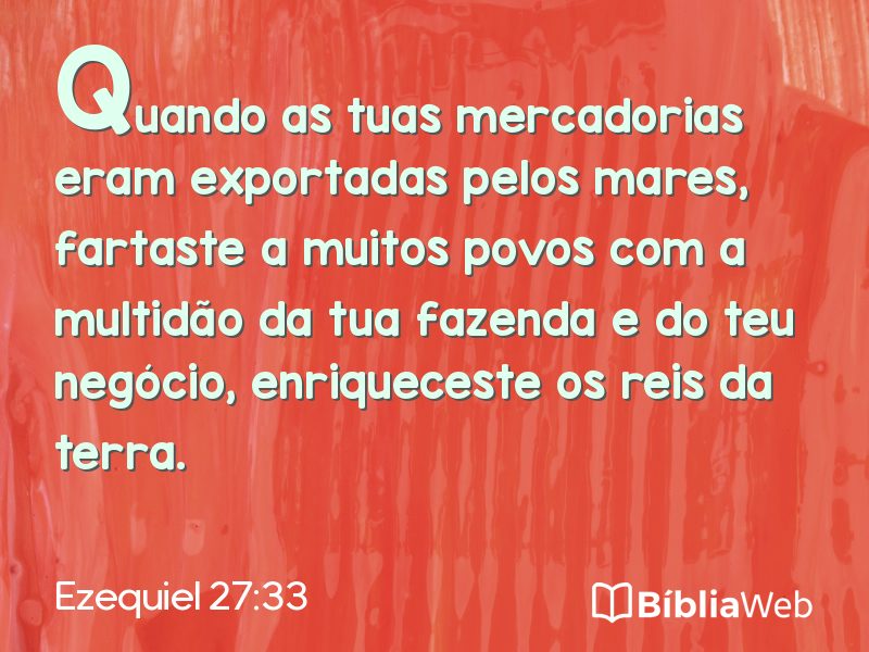 Ezequiel 27:33 em imagem para compartilhar