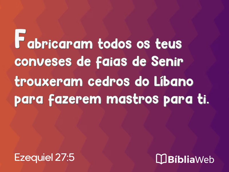 Ezequiel 27:5 em imagem para compartilhar