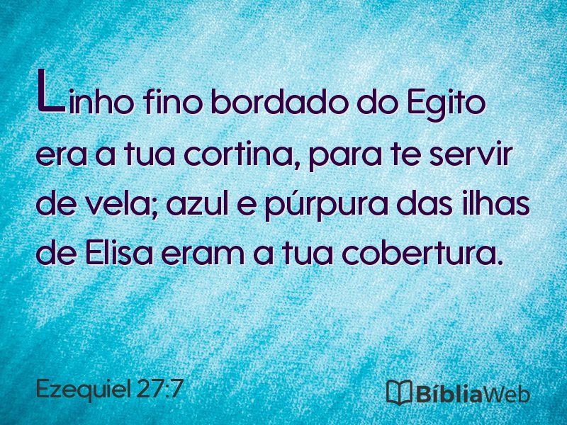 Ezequiel 27:7 em imagem para compartilhar
