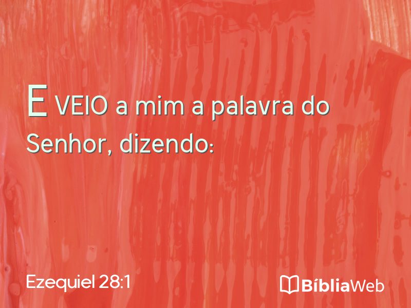 Ezequiel 28:1 em imagem para compartilhar