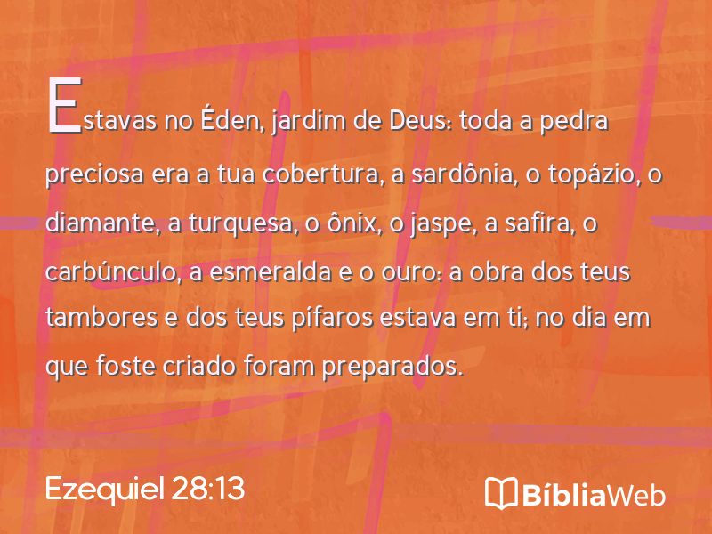 Ezequiel 28:13 em imagem para compartilhar